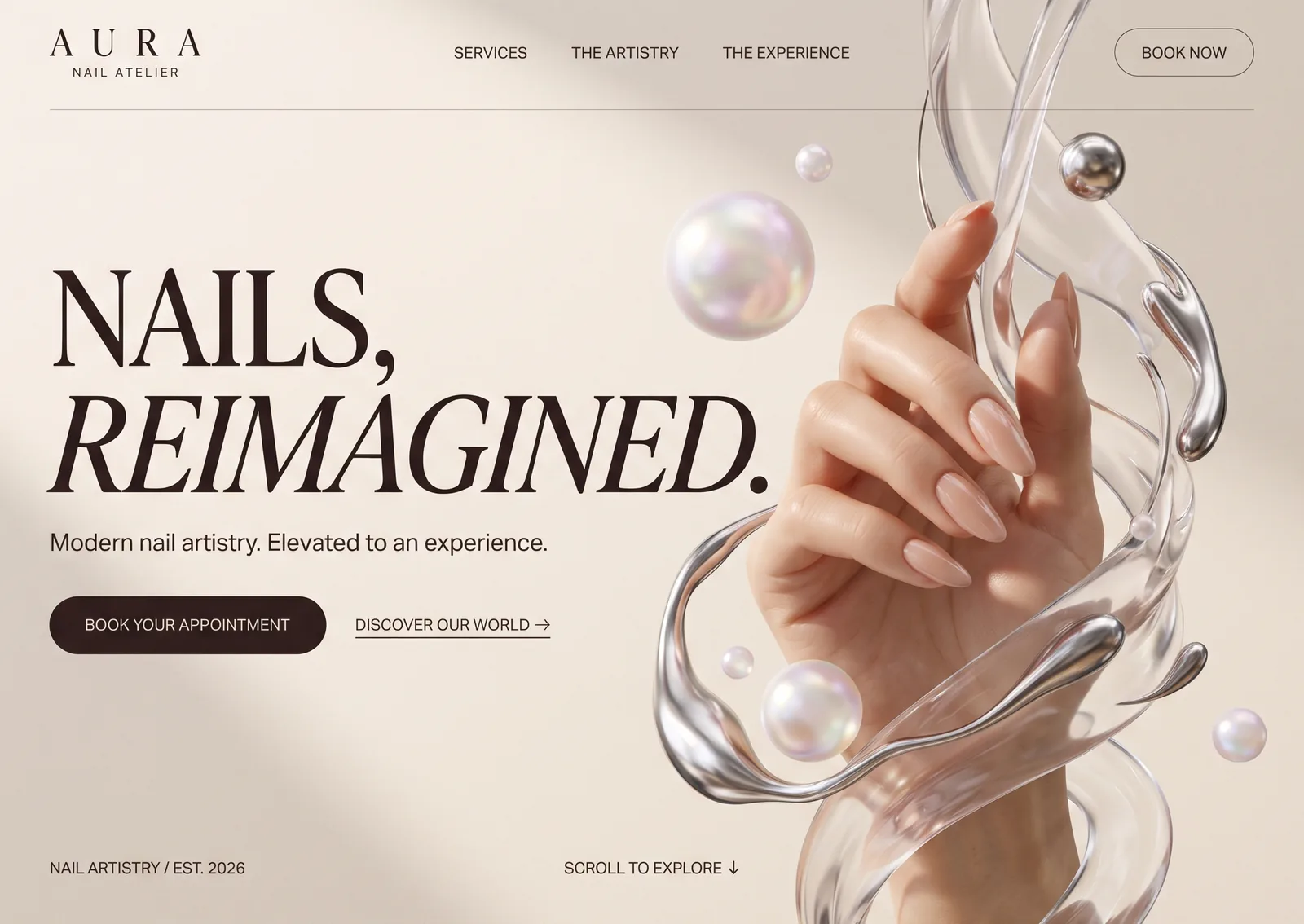Nail atelier website concept